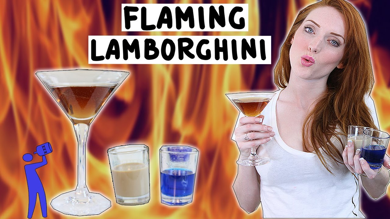 How to make the Flaming Lamborghini Cocktail - Tipsy Bartender - Bartendeo.